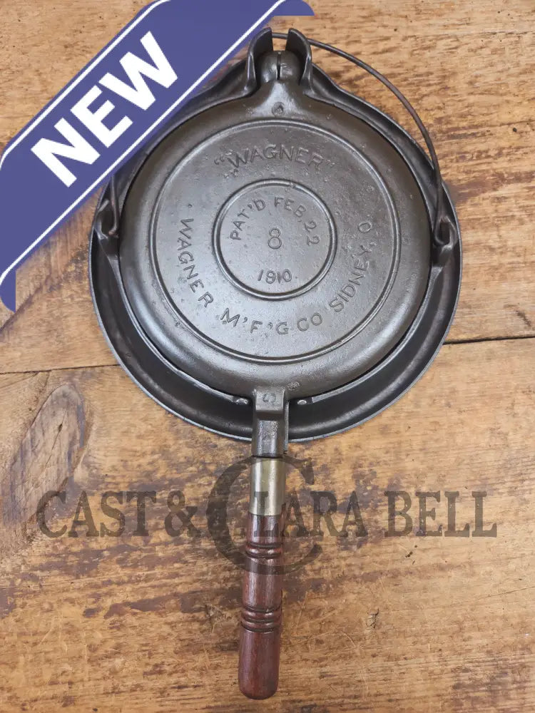 Whoa!! 1910βs Early Wagner Mfg Co. Sidney O #8 Waffle Iron with Short Base - Waffle Iron