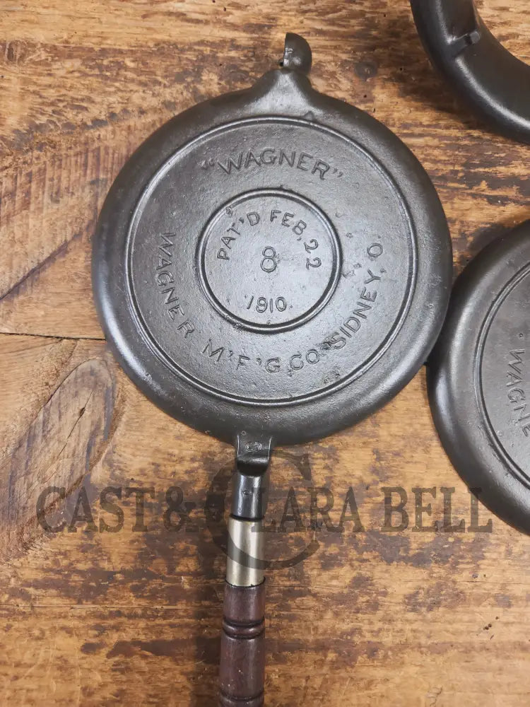 Whoa!! 1910’s Early Wagner Mfg Co. Sidney O #8 Waffle Iron with Short Base - Waffle Iron