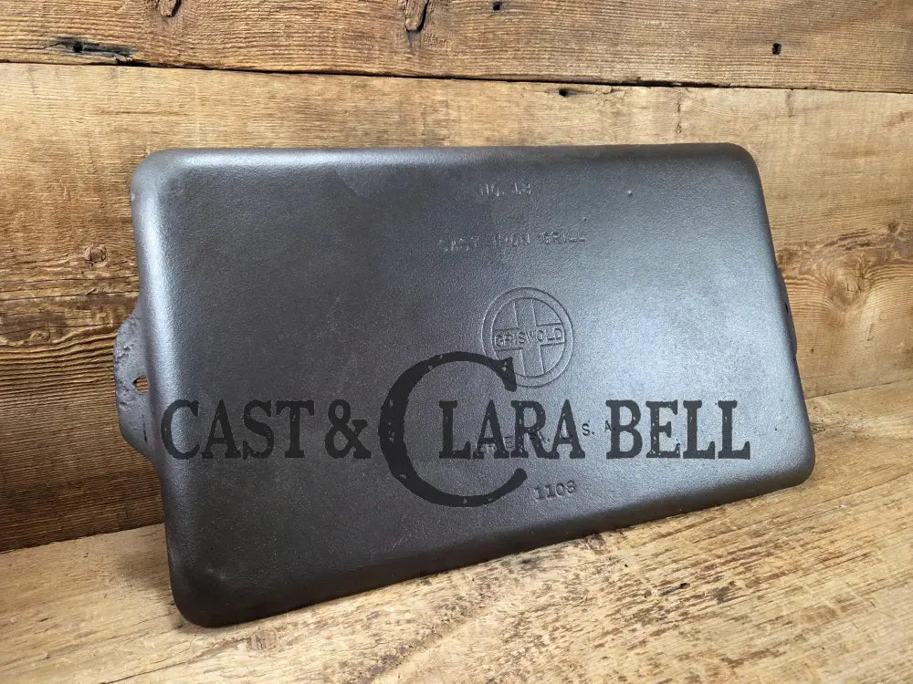 Whoa!! THE hard to find Griswold ’Cookie Sheet’ Grill Pan. P/n 1103. Also known as the Griswold Cast Iron Grill. Griddle