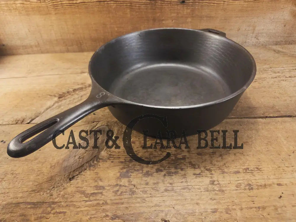 Workhorse Fryer! 1940βs Wagner #8 Cast Iron DEEP Skillet 10 1/2 inch Skillet with helper tab. Chicken Fryer SC24 Skillet