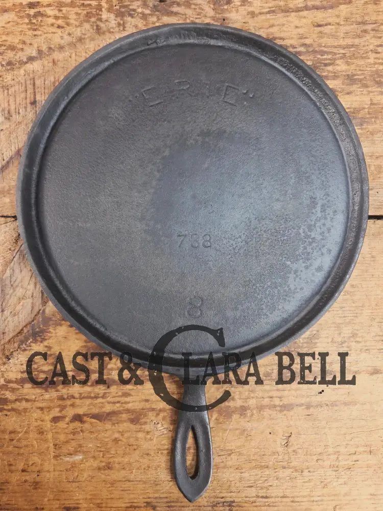 Wow 1890βs era Erie (Griswold) #8 Round Griddle ERIE 738. Lightweight and what a story to tell! Griddle
