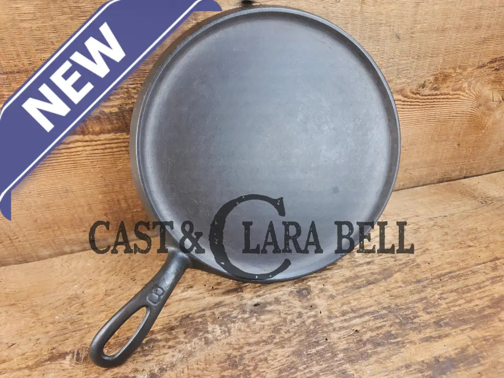 Wow 1910βs era Erie (Griswold) #8 Round Griddle 738 B. Bracing design and FULL Erie PA USA Griddle