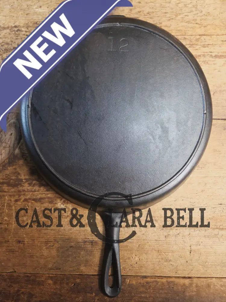 Wow. 1930-40’s era Lodge #12 Cast Iron Skillet with Three Notch Heat Ring. HUGE and perfect for large batch cooking
