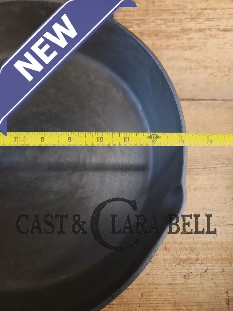 Wow. 1930-40’s era Lodge #12 Cast Iron Skillet with Three Notch Heat Ring. HUGE and perfect for large batch cooking