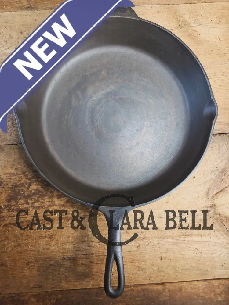 Wow. 1930-40’s era Lodge #12 Cast Iron Skillet with Three Notch Heat Ring. HUGE and perfect for large batch cooking