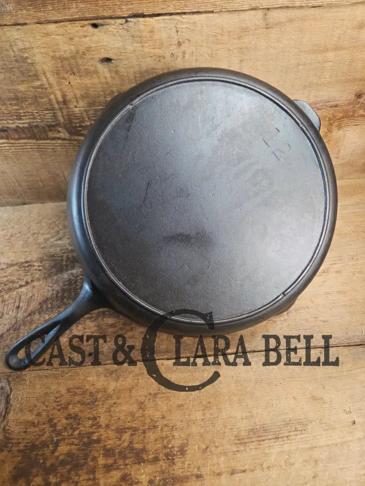 Wow. 1930-40’s era Lodge #12 Cast Iron Skillet with Three Notch Heat Ring. HUGE and perfect for large batch cooking