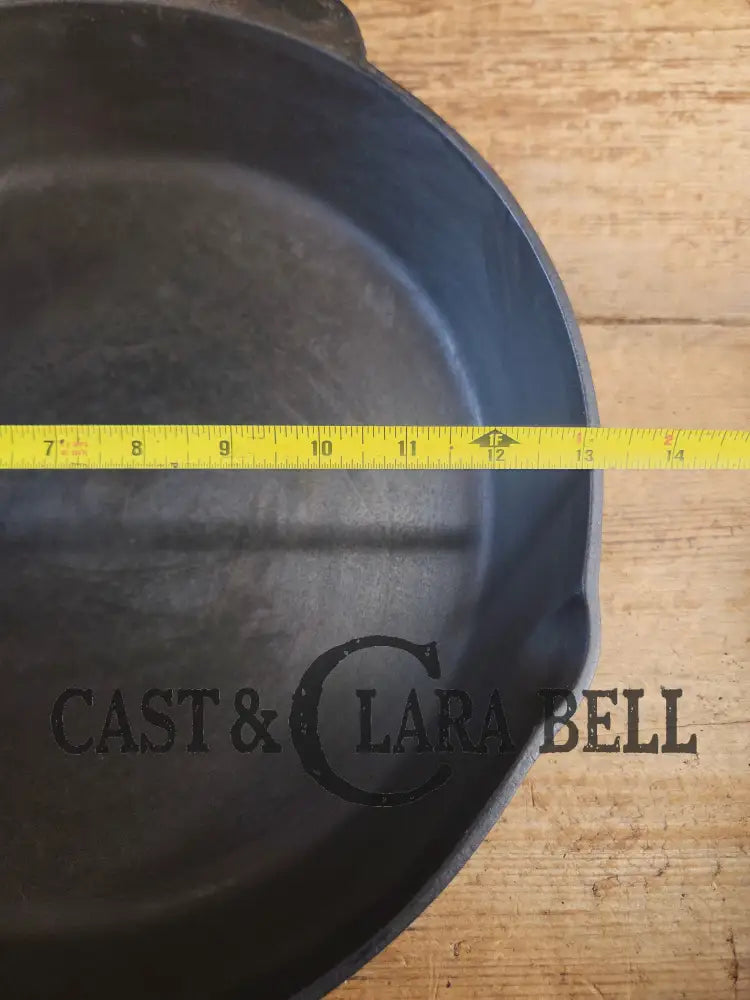 Wow. 1930-40’s era Lodge #12 Cast Iron Skillet with Three Notch Heat Ring. HUGE and perfect for large batch cooking