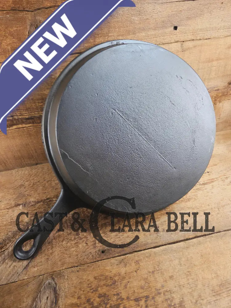 WOW! Authentic rare Philo Penfield Stewart Mid 1800’s elegant HUGE raised P.P.S. #12 skillet. This is a tough one to