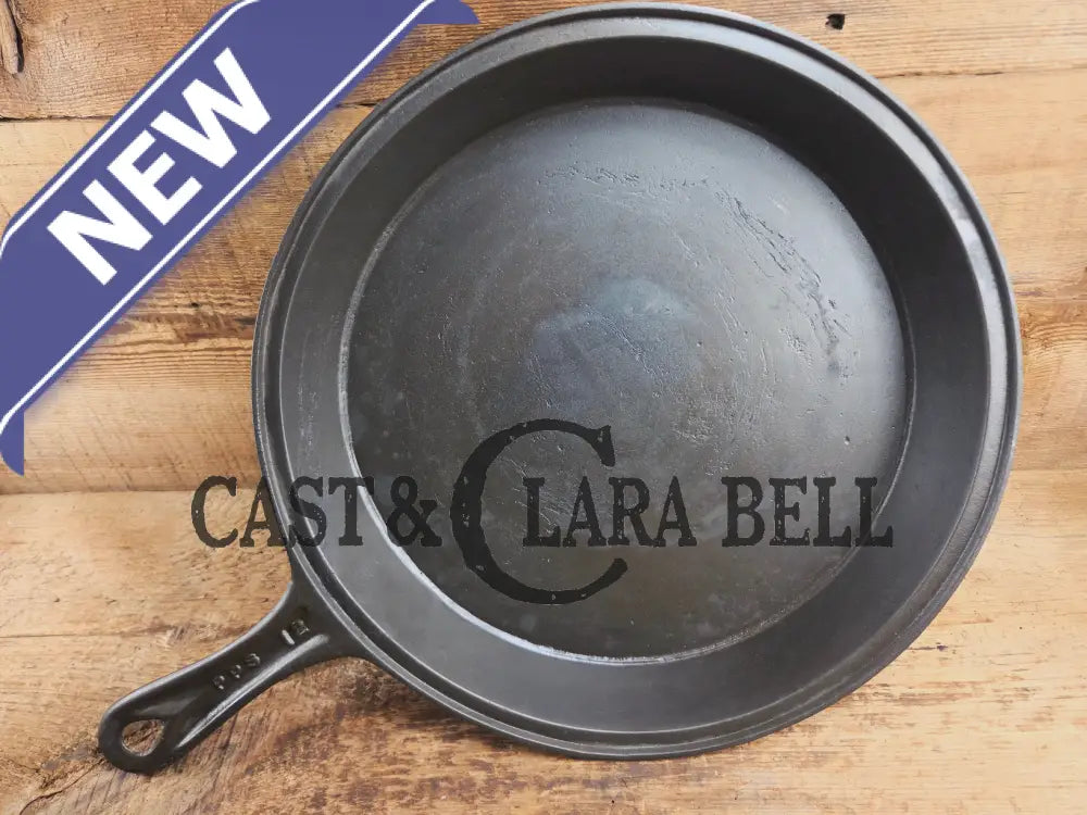 WOW! Authentic rare Philo Penfield Stewart Mid 1800’s elegant HUGE raised P.P.S. #12 skillet. This is a tough one to