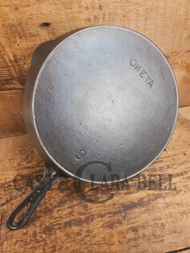 WOW! Backwards βNβ Early 1900βs Wapak made Oneta #9 Cast Iron Skillet! Skillet