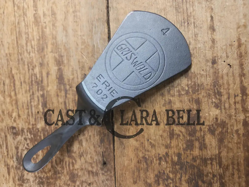 WOW! Custom made one of a kind 1920βs #4 Griswold Slant Logo with ERIE pattern! A HARD to find skillet rescued as a