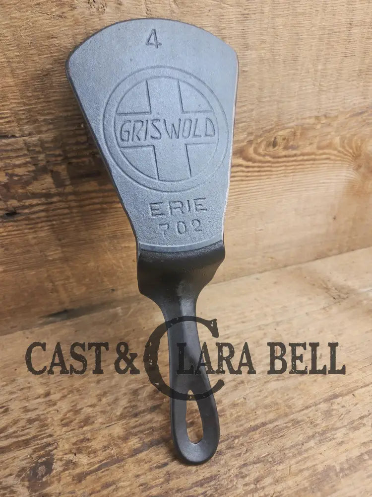 WOW! Custom made one of a kind 1920βs #4 Griswold Slant Logo with ERIE pattern! A HARD to find skillet rescued as a