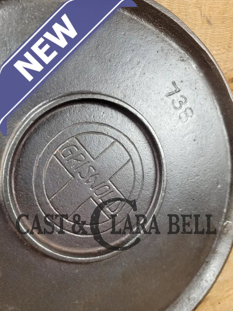 Wow! Early 1910βS Beautiful Griswold Slant Logo Vintage Griddle #8 Erie 738.