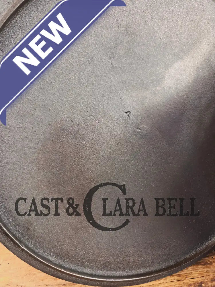 WOW! Gorgeous Birmingham S&R #7 Cast Iron flat Dutch Oven kettle with matching lid! Dutch Ovens Trivets & Kettles