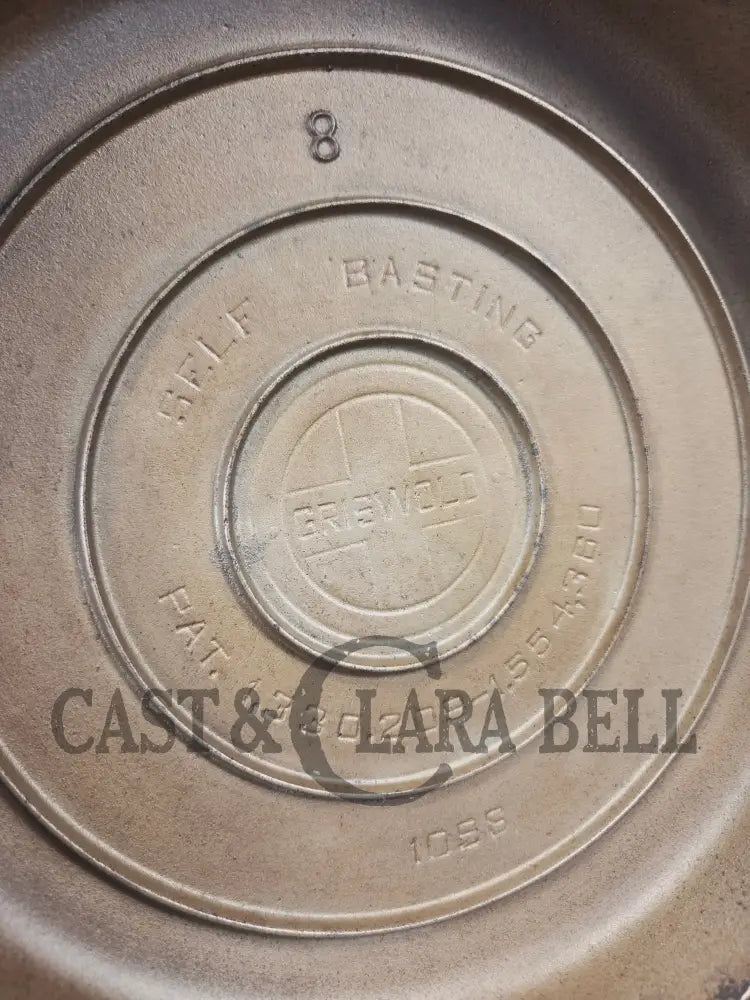 WOW! Griswold #8 Button top logo skillet lid fits a standard Griswold number 8 skillet. Chrome Finish! - Skillet