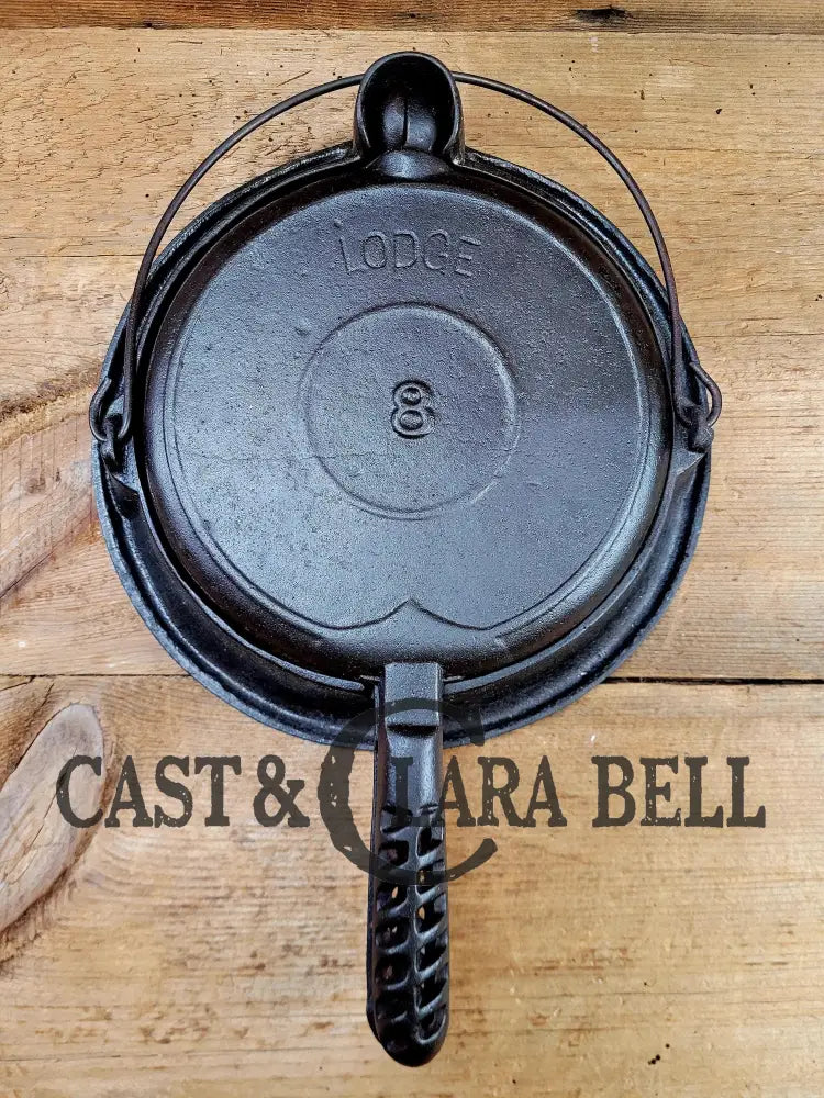 Wow! Hard To Find 1910βS Era Lodge #8 Arc Logo Waffle Iron Raised β8ββ On Base. Matches