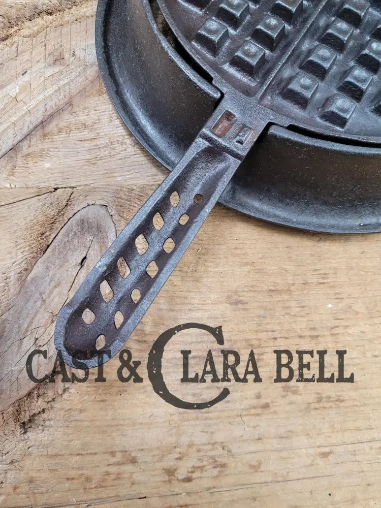 Wow! Hard To Find 1910βS Era Lodge #8 Arc Logo Waffle Iron Raised β8ββ On Base. Matches