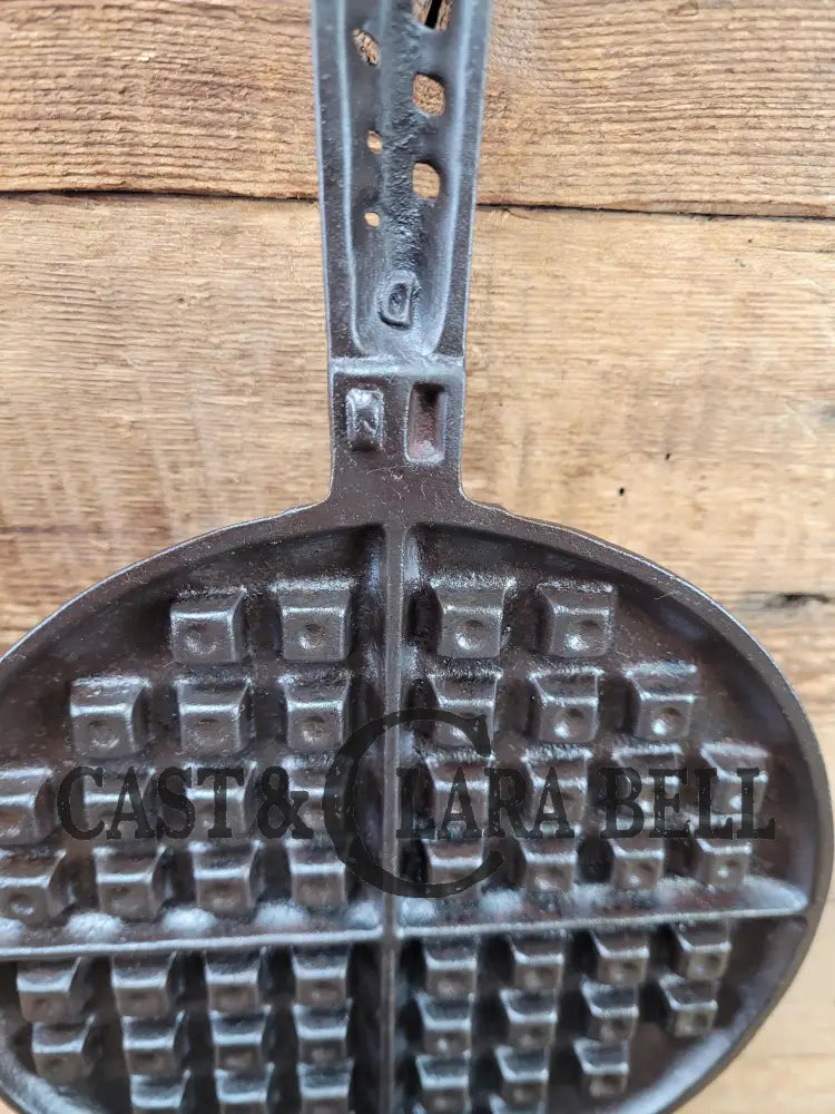 Wow! Hard To Find 1910βS Era Lodge #8 Arc Logo Waffle Iron Raised β8ββ On Base. Matches