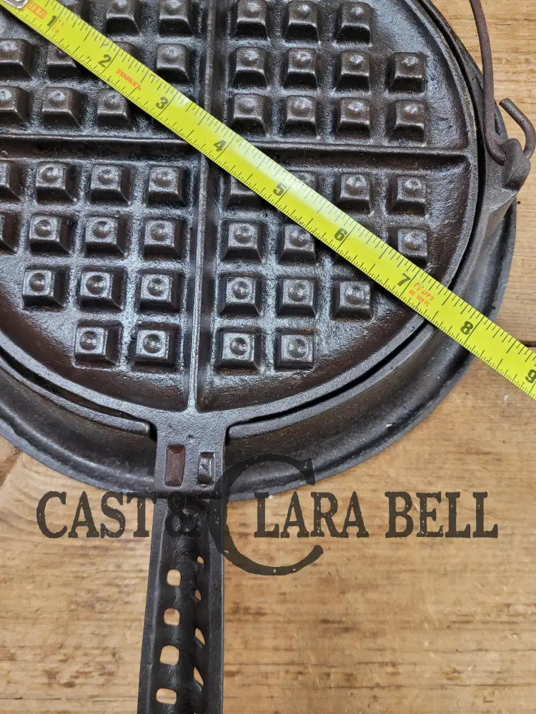 Wow! Hard To Find 1910βS Era Lodge #8 Arc Logo Waffle Iron Raised β8ββ On Base. Matches