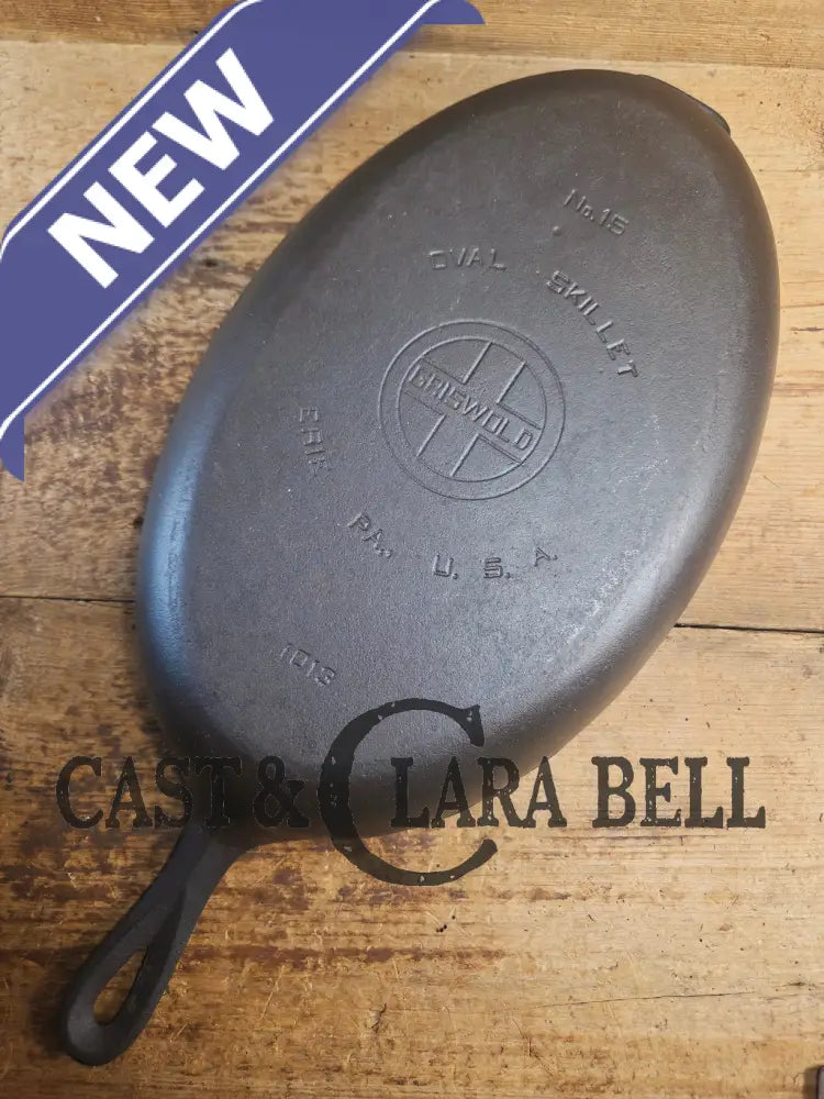 Wow! Hard to Find 1920’s Griswold #15 Oval Fish Skillet. Collector grade #1013 Skillet