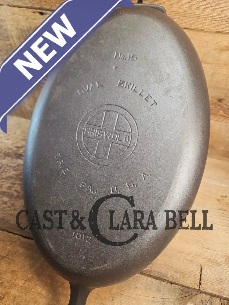 Wow! Hard to Find 1920’s Griswold #15 Oval Fish Skillet. Collector grade #1013 Skillet