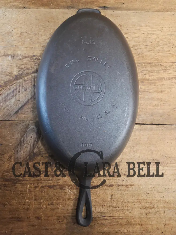 Wow! Hard to Find 1920’s Griswold #15 Oval Fish Skillet. Collector grade #1013 Skillet