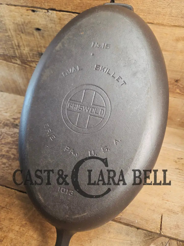 Wow! Hard to Find 1920’s Griswold #15 Oval Fish Skillet. Collector grade #1013 Skillet
