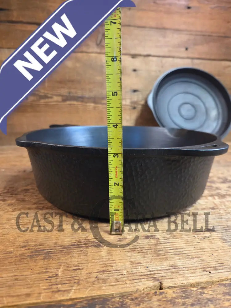 WOW! Hard to find 1930’s Hammered finish Griswold No. 8 DEEP CHICKEN FRYER Cast Iron Skillet 2028 w/ hinged lid 2098