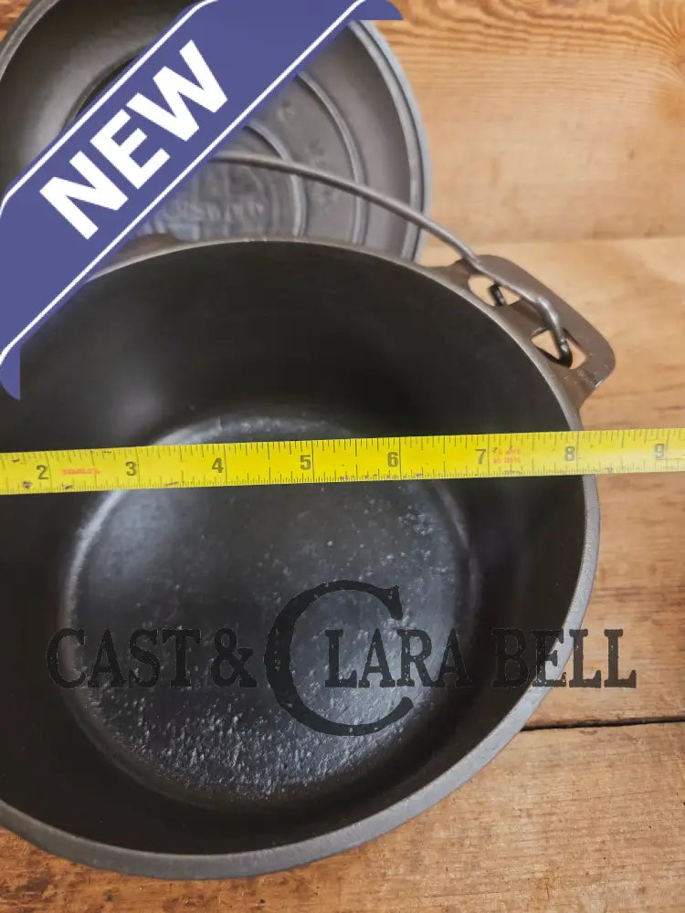 WOW Hard to Find and the cutest Dutch oven EVER. 1920’s Griswold #6 Tite-Top Cast Iron Dutch Oven Fully marked Lid