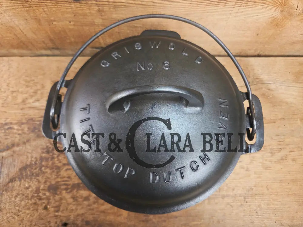 WOW Hard to Find and the cutest Dutch oven EVER. 1920βs Griswold #6 Tite-Top Cast Iron Dutch Oven Fully marked Lid