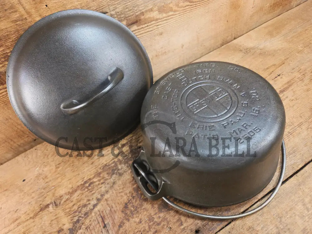 WOW Hard to Find and the cutest Dutch oven EVER. 1920βs Griswold #6 Tite-Top Cast Iron Dutch Oven High Dome Lid with EZ