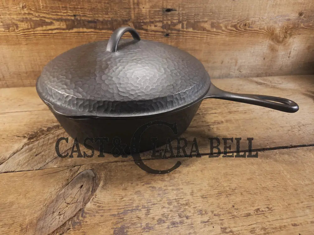 WOW! Harder to find 1930’s Wagner #9 DEEP skillet with matching lid! Not see often and with beautiful Hammered Finish
