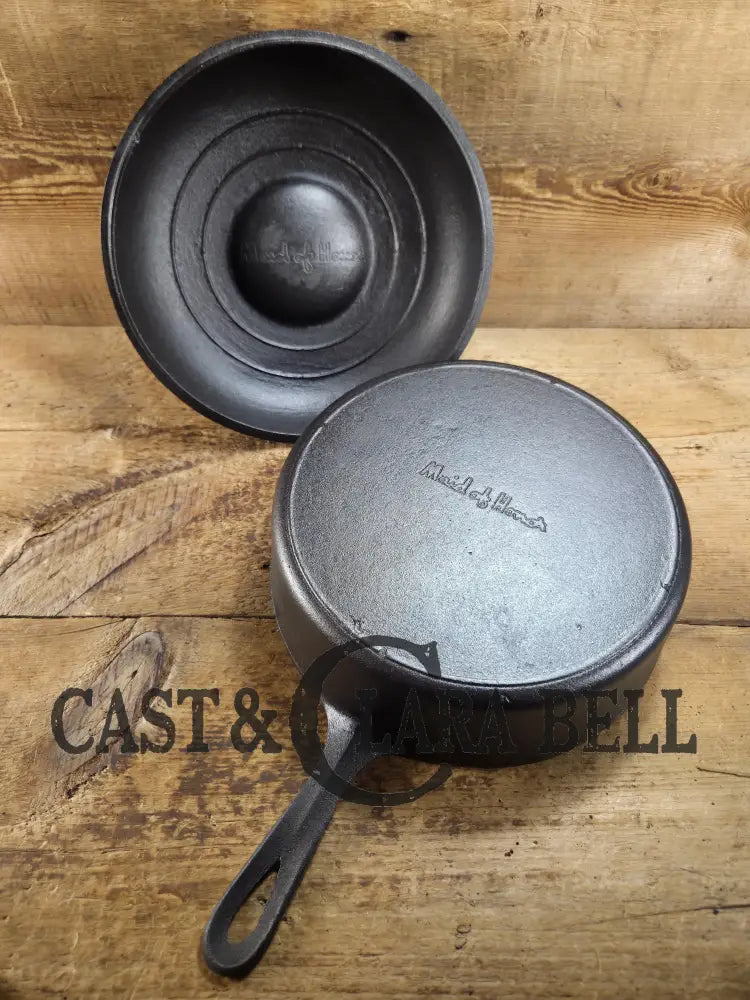 WOW! Maid of Honor (Lodge?) #8 DEEP skillet with matching lid. Hard to find awesome design! Skillet