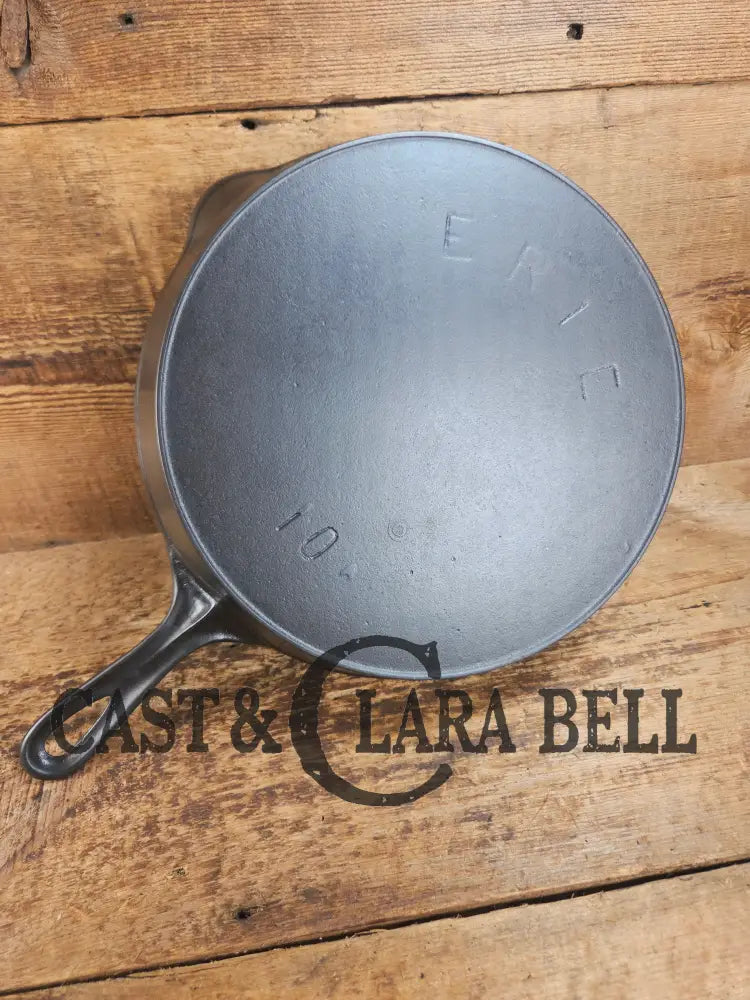 WOW!! Mint condition 1890’s Griswold ERIE #10 3rd series Skillet w/ Heat Ring 715 with BULLSEYE makers mark! Skillet