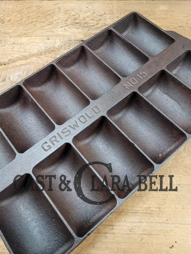 Wow. Rare Variation 1 (Rarity 8 Of 10) 1920βS Large Griswold No. 15 French Roll Bread 12 Cup