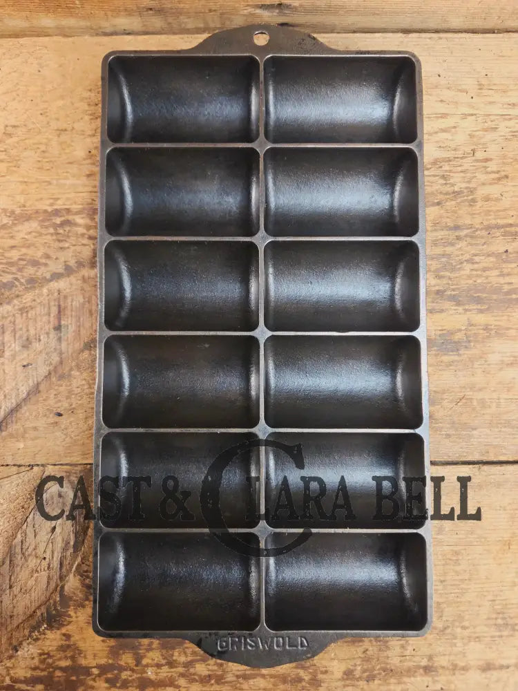 WOW. Rare Variation 3 (Rarity 6 of 10) 1920’s LARGE Griswold No. 15 French Roll Bread 12 cup 6138 Bakeware