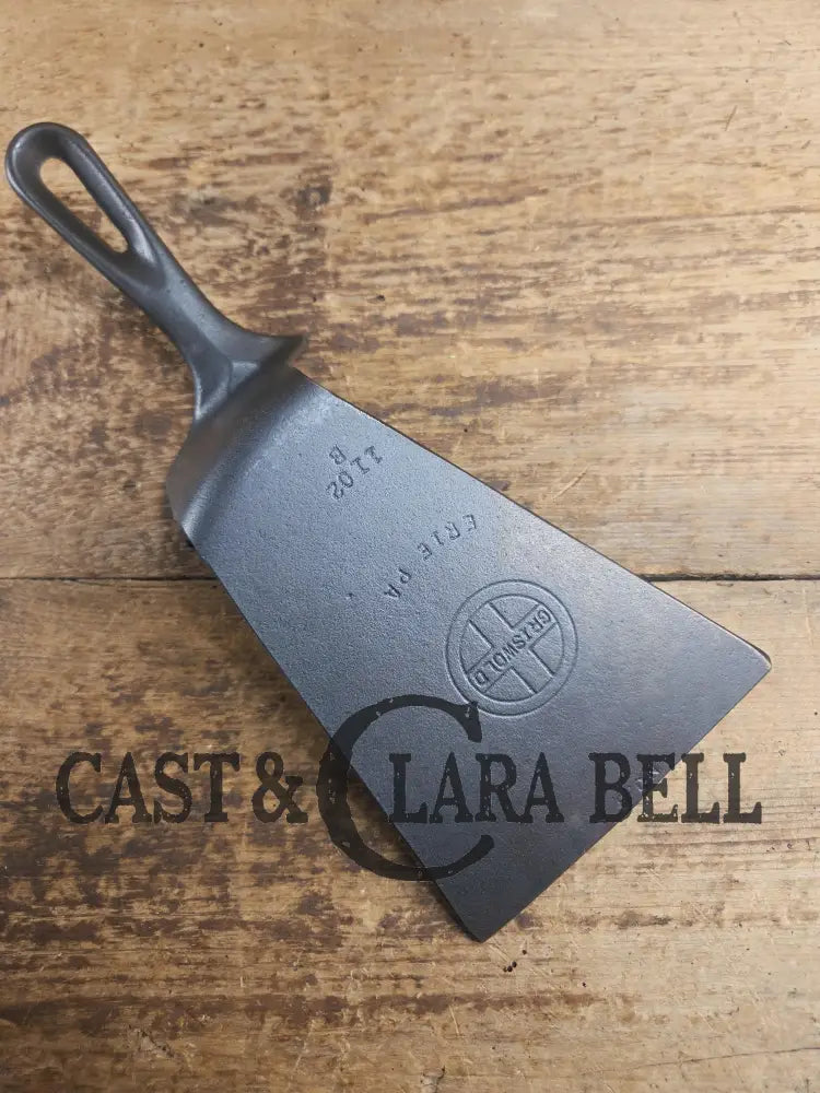 Wow UNIQUE! Custom made Griswold Cast Iron DEEP Skillet Spatula. Reclaimed from a Small Block cast iron deep skillet.