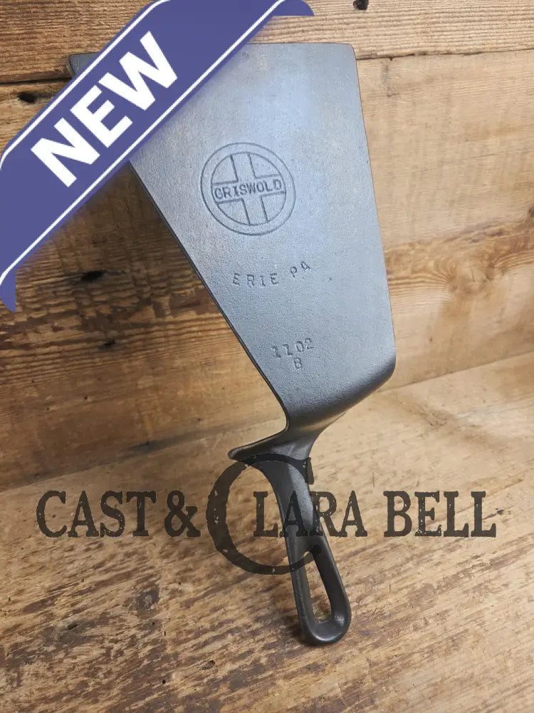 Wow UNIQUE! Custom made Griswold Cast Iron DEEP Skillet Spatula. Reclaimed from a Small Block cast iron deep skillet.
