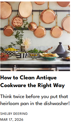 Cast & Clara Bell feature in Veranda Magazine's piece on cleaning and maintaining antique cookware