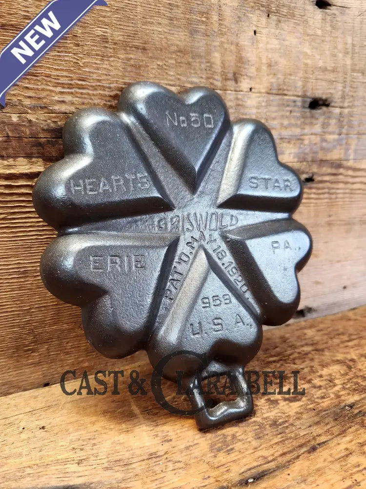 Fully restored American vintage cast iron bakeware.  Griswold Gem Pan