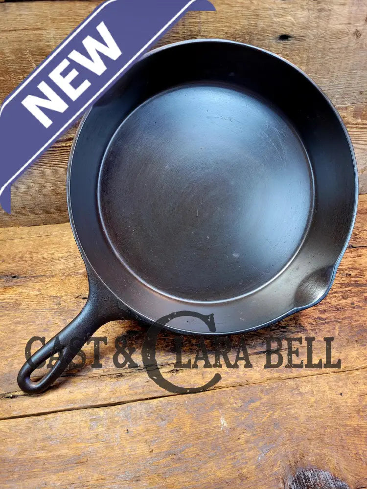 100% Gorgeous. 1920’S Early Wagner Ware #9 Cast Iron Skillet With Heat Ring 9 B