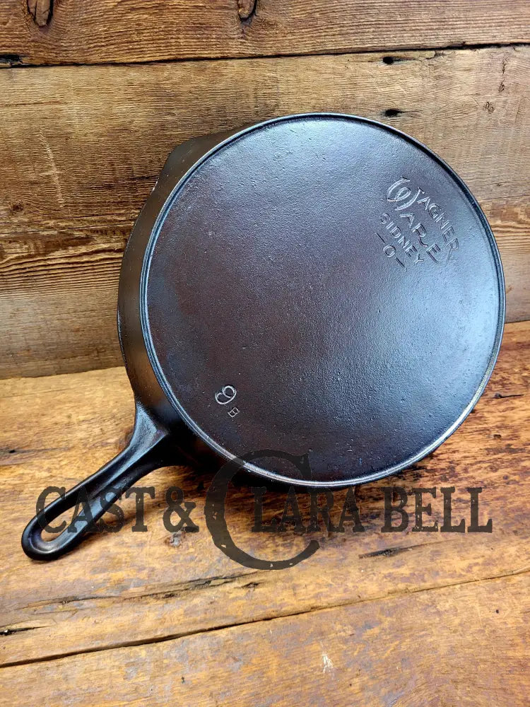 100% Gorgeous. 1920’S Early Wagner Ware #9 Cast Iron Skillet With Heat Ring 9 B