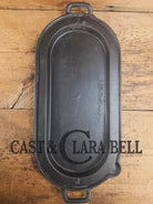 1800’s #7 Antique Gate-marked Long Griddle/Fish Fryer Raised 7 and P Griddle