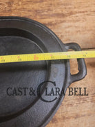 1800’s #7 Antique Gate-marked Long Griddle/Fish Fryer Raised 7 and P Griddle