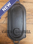 1800’s #7 Antique Gate-marked Long Griddle/Fish Fryer Raised 7 and P Griddle