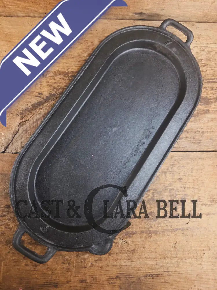 1800’s #7 Antique Gate-marked Long Griddle/Fish Fryer Raised 7 and P Griddle