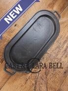 1800’s #7 Antique Gate-marked Long Griddle/Fish Fryer Raised 7 and P Griddle