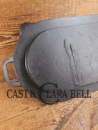 1800’s #7 Antique Gate-marked Long Griddle/Fish Fryer Raised 7 and P Griddle
