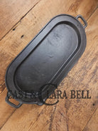 1800’s #7 Antique Gate-marked Long Griddle/Fish Fryer Raised 7 and P Griddle