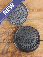 1800’s Era Unknown BEAUTIFUL 9/10 Antique Waffle iron. VERY cool diamond design makes huge waffles - Waffle Iron